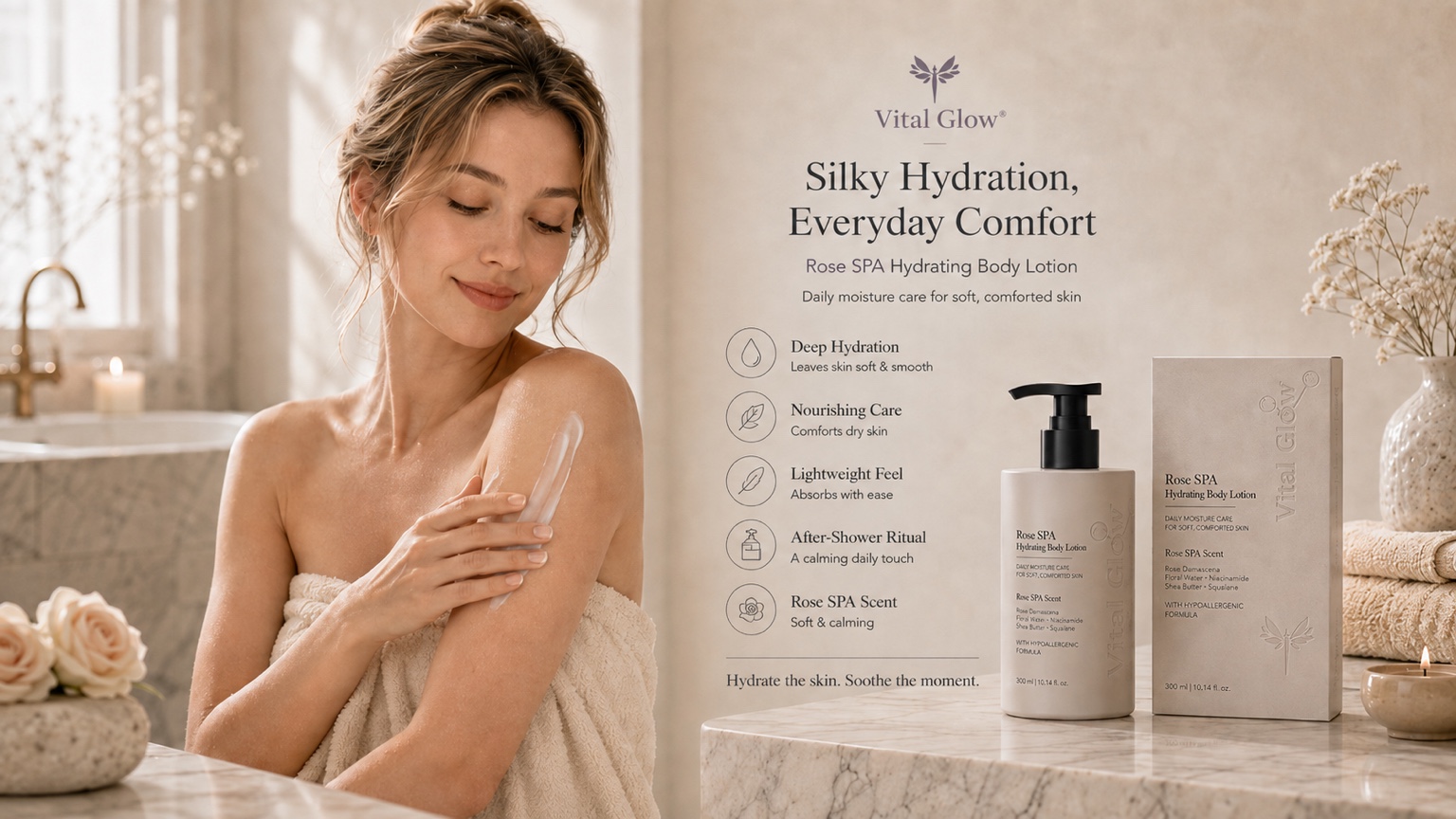 Vital Glow Hydrating Body Lotion 200 mL bottle
